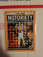 2025 Panini Mosaic Notoriety CeeDee Lamb #8 Orange Fluorescent Mosaic Prizm