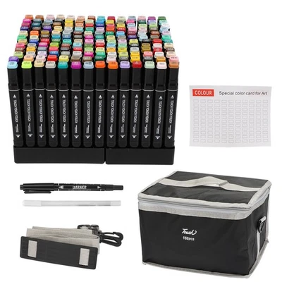 TOUCH YOUCH YOUCH Twin Tip Marker 168 Farben Marker Stifte-Filzstifte Set - Permanenter Marker