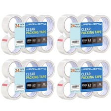 24 Rolls Clear Packing Tape, Heavy Duty Packaging Tape