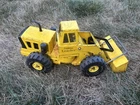 VINTAGE TOY 19" LONG YELLOW METAL TONKA TRUCK FRONT END BUCKET LOADER