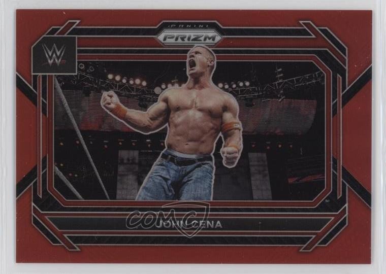 2023 Panini Prizm WWE Red Prizm 265/299 John Cena #54 1h1