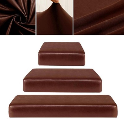 1/2/3 Sitz Sofabezug PU Lederbezug mit Elastischen Unteren Cusshion Bezügen