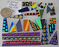  8 As Pictured Coatings by Sandberg Thin 2mm Black Dichroic Scrap Glass 90 COE