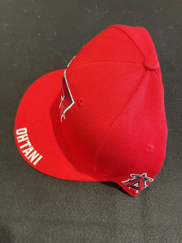 Shohei Ohtani #17 Los Angeles Angels red Snapback SGA Hat - Image 4 of 4