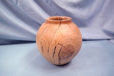 Artisan signed RHB Wood Turned 6" Bulb Vase