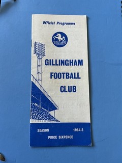 GILLINGHAM V BRISTOL ROVERS 24 APR 65 DIV 3 PROGRAMME G2