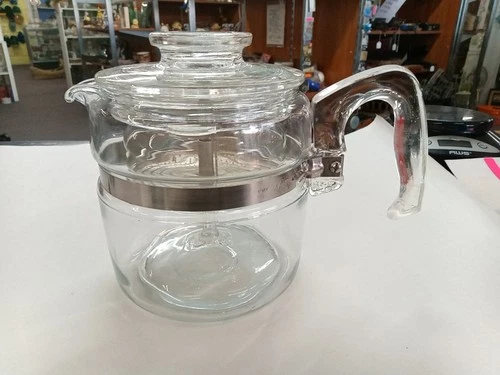 Vintage Pyrex Flameware 7754 (4) Cup Glass Percolator