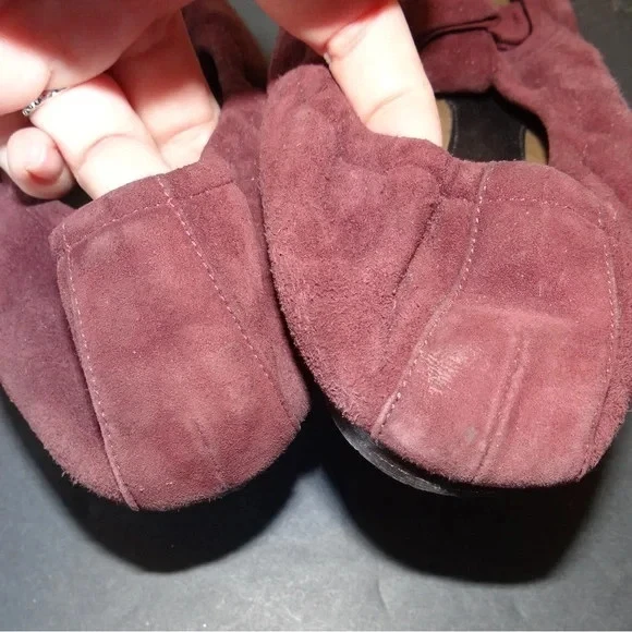 Bailarina de ballet MARNI Borgoña Gamuza Acento Lazo Punta Punta Talla 37/7 Foto 4 de 4