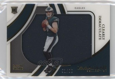 2022 Panini Immaculate Clearly Rookie Jerseys 51/99 Carson Strong RC 18t1
