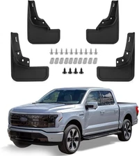 PSLER Fit for F150 Lightning 2021 2022 2023 2024 2025 Mud Flaps Set of 4PCS Mud 