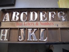 Vtg Aluminum Metal Letters Steam Punk Graphic Industrial NOS