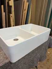 Villeroy & Boch Farmhouse 80 Double Ceramic Sink with Outlet Fitting - White 