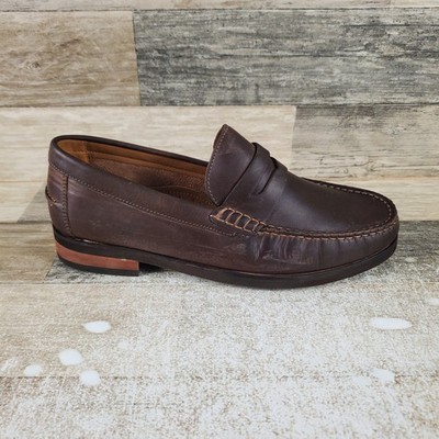 Florsheim Berkley Flex Mens Penny Loafers Sz 7.5 3E Brown Slip On Round Toe