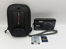 Nikon COOLPIX S4200 16MP Digital Camera Black 6x Zoom Battery SD Card TESTED