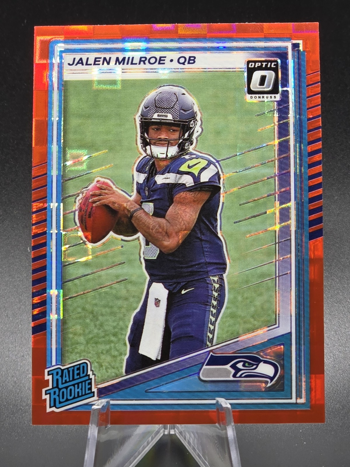 2025 Donruss JALEN MILROE Optic Rated Rookies Preview Red Pandora #307