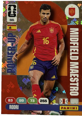 Panini FIFA World Cup 2026 Power-Up 581 Rodri Midfield Maestro