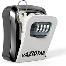 Key Lock Box for Outside, Portable Waterproof Wall Mounted Changeable...