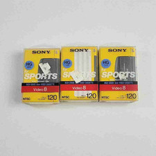 3x Sony Sports HG 8 Mm Video Cassette Tape Water Resistant Case P6-120SPT - NIB