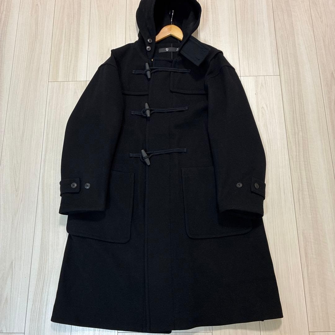 UNIQLO +J  Jil Sander Wool Oversized Duffle Coat Black Toggle Buttons Size M