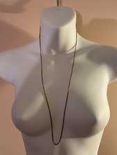 Stunning Gold Box Chain Necklace 30" in length