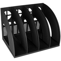 Schreibtisch Organizer FüR Dokumente Und Zeitschriften, 4 FäCher, Schwarz