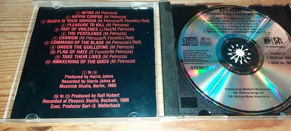 Kreator - Pleasure to kill CD - Original Version von 2000 - Bild 2 von 3