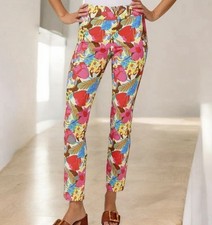 J. McLaughlin Women's Size 12 Floral Pants Stretch Ankle Length Pull On EXC