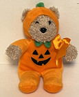 Teddy Bear Plush Pumpkin Bean Bag 8" Stuffed Animal Halloween by Galerie PELLETS