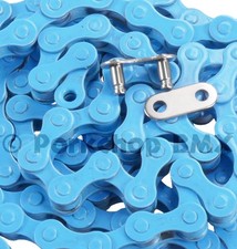 KMC BMX Bicycle Chain S1 formerly Z410 1/2" x 1/8" x 112L - BABY BLUE