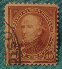10c Daniel Webster-Used Single-Scott #282C-Issued 1898-99-Light Cancel