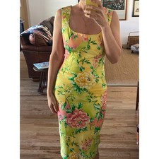Dolce & Gabanna Vintage DG Bright Floral Bodycon Dress
