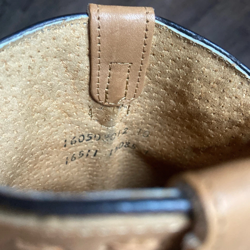 Botas vaqueras al tobillo de cuero tostado talla 10 Foto 3 de 4