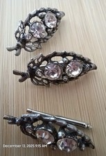 3 RHINESTONE TUXEDO SHIRT STUDS Nature Motif