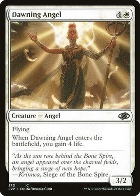 NM Dawning Angel, MTG, Jumpstart 2022, Magic the Gathering, 170