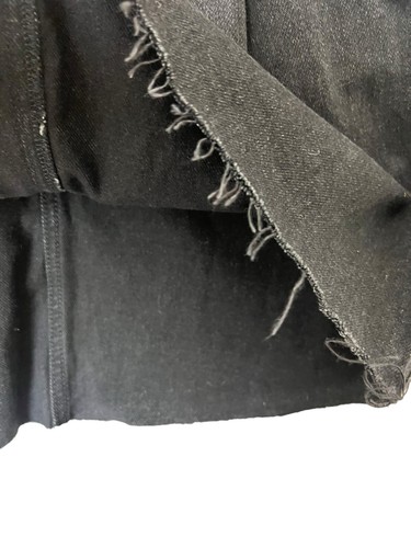Free People Denim mini Skirt washed Black size 26 A line Cosmico - Picture 17 of 18