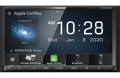 Kenwood DDX9707S 2-DIN 6.95'' DVD/CD receiver w/AM/FM tuner & Wireless Apple Car