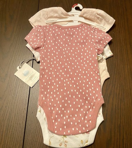 Cloud Island 4-pack Short Sleeve Bodysuit 100%Cotton Snap Crotch 3-6 Month