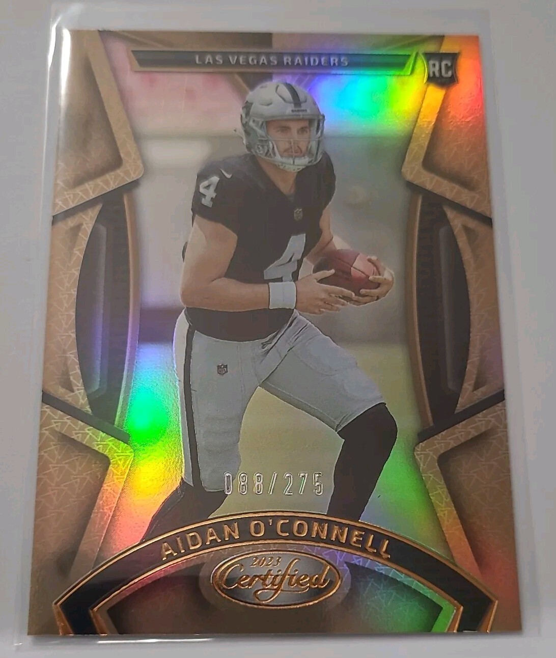 2023 Certified Aidan O'Connell BRONZE Rookie /275 RC LV Raiders