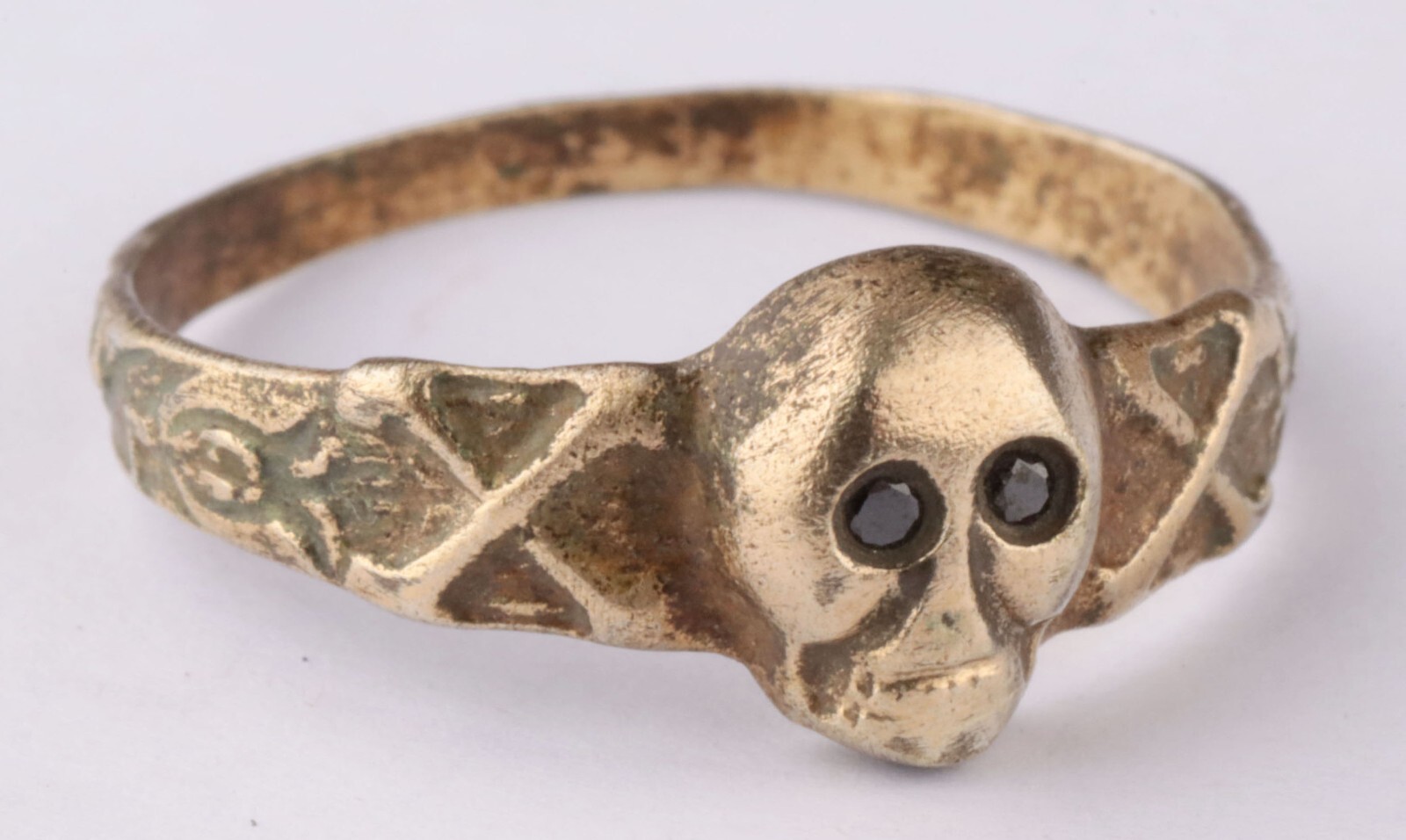 Ring Skull Double Bones Gothic brutal WW1 Death head WWI Skeleton WWII Goth WW2