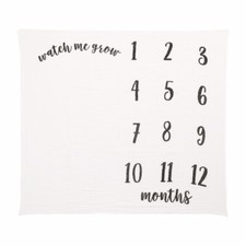 Pearhead Baby Milestone Marker Blanket, Gender-Neutral Baby Monthly Growth Chart