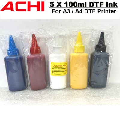 5*100ml /5*500ml DTF INK For ACHI A3/A4 DTF Printer Colorful DTF INK Epson Head