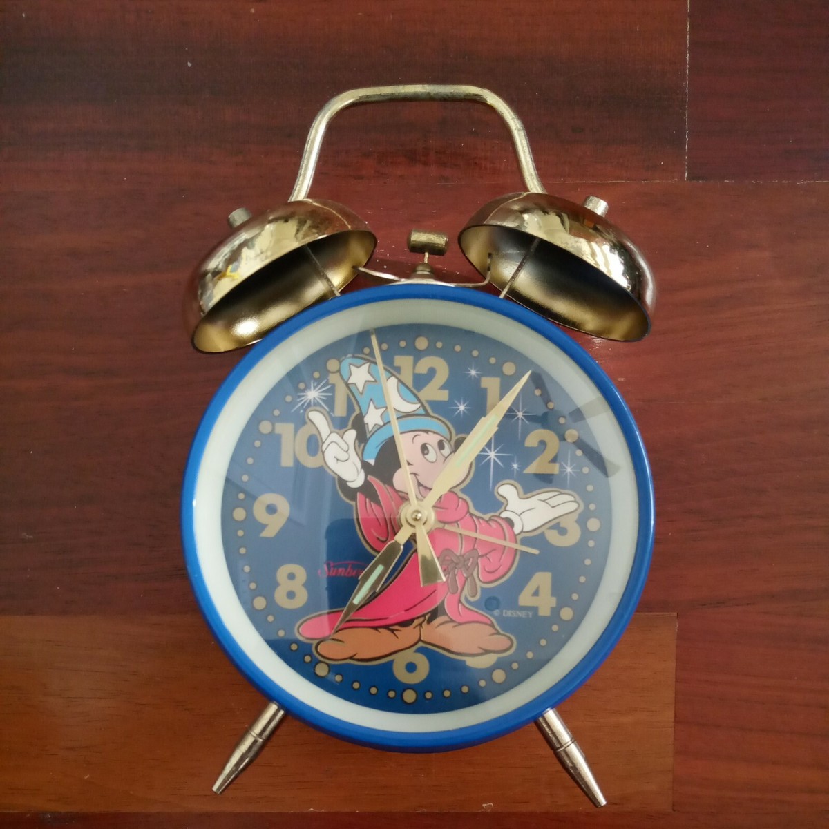 Sunbeam DISNEY Fantasia Mickey Mouse MANUAL Wind-Up Alarm Clock