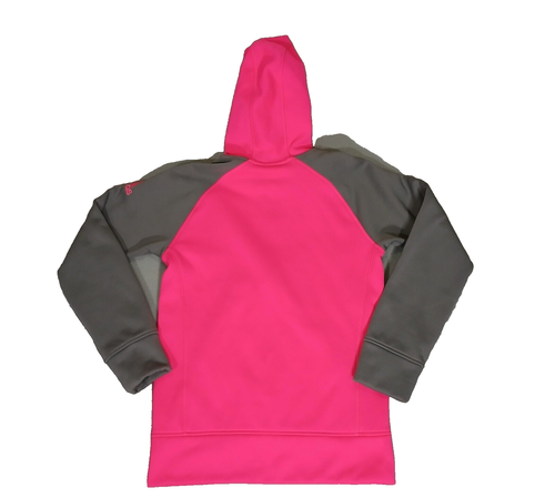 Adidas Kids Girls Clima warm Full-Zip Hoodie Shock Pink Granite Size M 10-12 - Picture 2 of 14