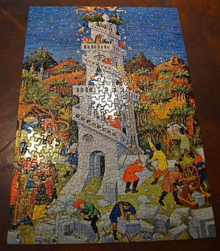 Vintage 1968 Springbok Tower of Babel Biblical Jigsaw Puzzle COMPLETE Bible Art - Picture 2 of 19