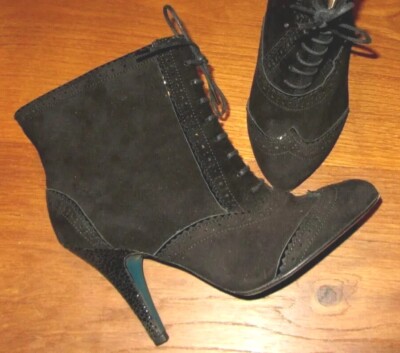*PETER KAISER * High Heels Stiefelette*LEDER*Gr.38,5(5,5) * VERO CUOIO * wie NEU