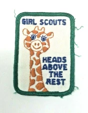 PATCH GSA Girl Scouts Heads Above the Rest Giraffe Green White