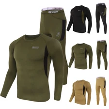 Thermal Underwear Set for Men Long Johns Base Layer Warm Lined Top Bottom M-2XL
