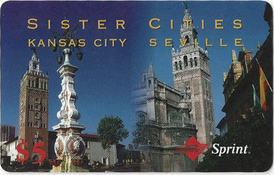 TK Telefonkarte/Phonecard 339b Sprint 5$ Sister Cities (Exp 11/93) English