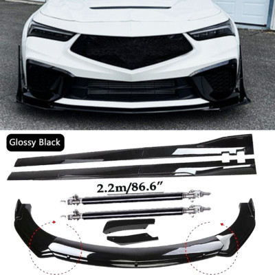 Front Bumper Spoiler Body Kit /Side Skirt/Strut Glossy  For Acura Integra K