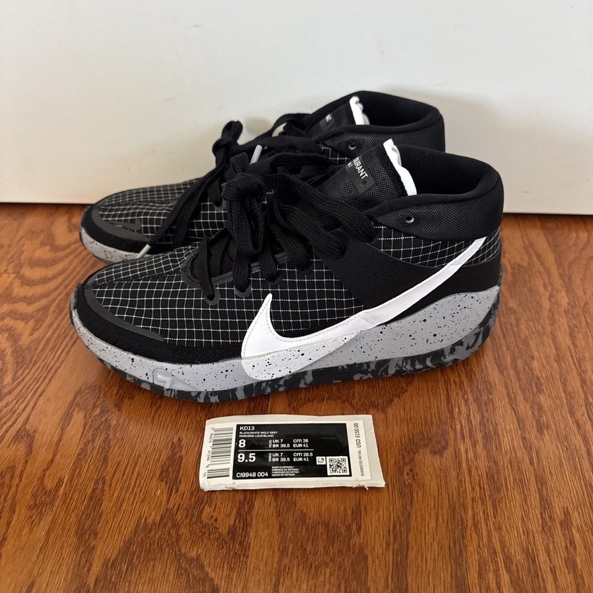 Size 8 - Nike KD 13 Oreo Kevin Durant basketball shoes Nobox